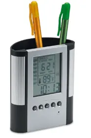 Portalapicero de plástico con reloj