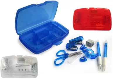 Estuche de plástico traslucido